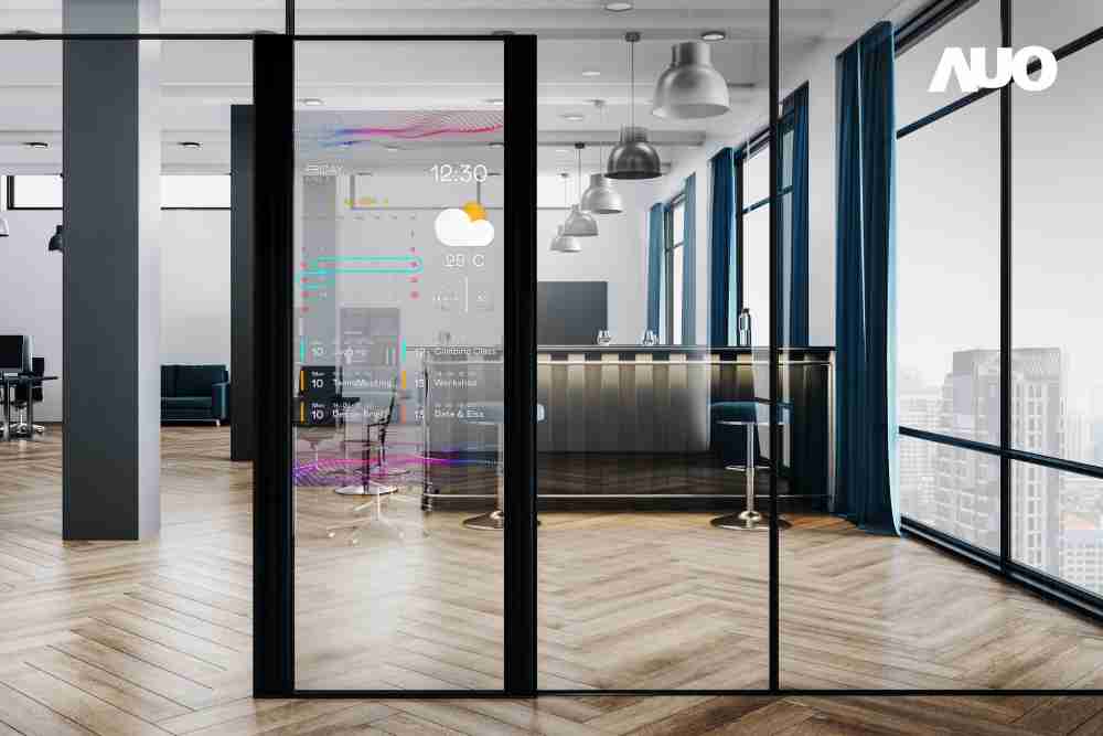 60吋Micro LED透明窗屏显示器，，可依需求调整并延伸应用于不同场域，，，包括汽车侧窗或家庭玄关、、智慧橱窗、、、商业展示等面向，，，提供丰富的信息娱乐内容